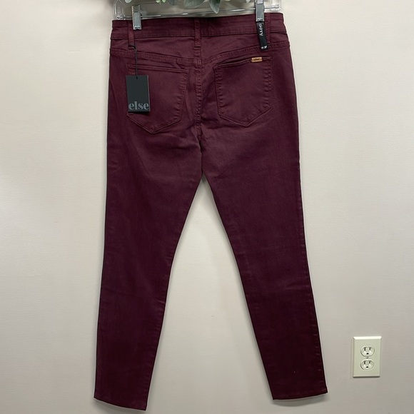 NWT else Malbec Wine Burgundy Skinny Denim Jeans 27 - Picture 4 of 16